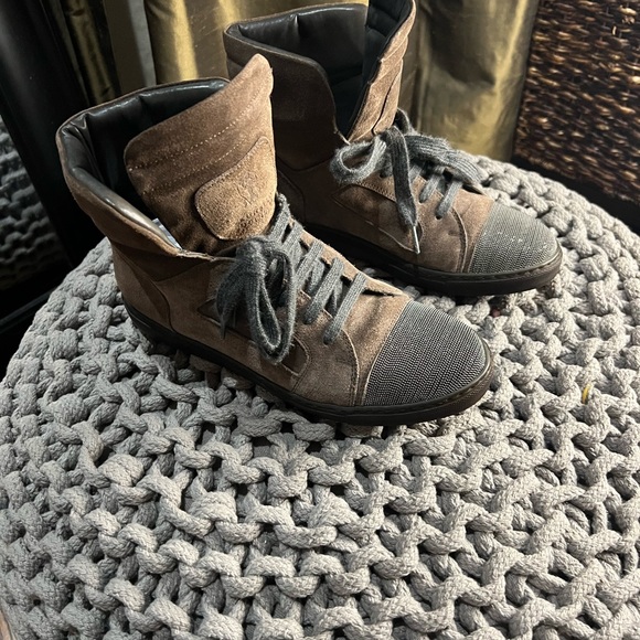 Brunello cucinelli sneakers chocolate with monili details! - Picture 1 of 6